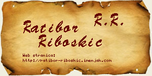 Ratibor Riboškić vizit kartica